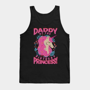 Daddy of the Birthday Princess Unicorn Tank Top